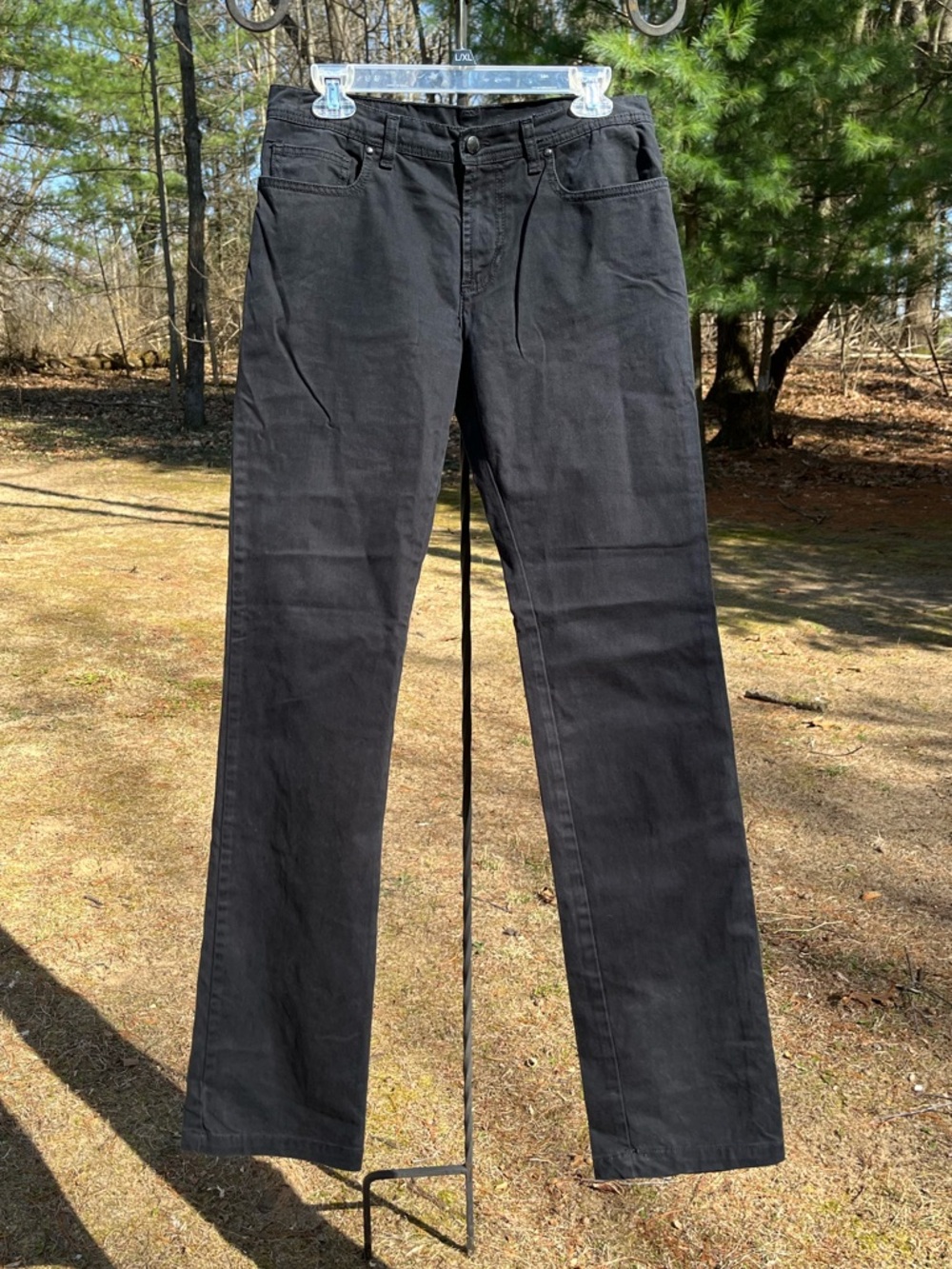 Y2K Versace Collection Low-Rise Black Slim Straight Leg Jeans Size 45 Italy